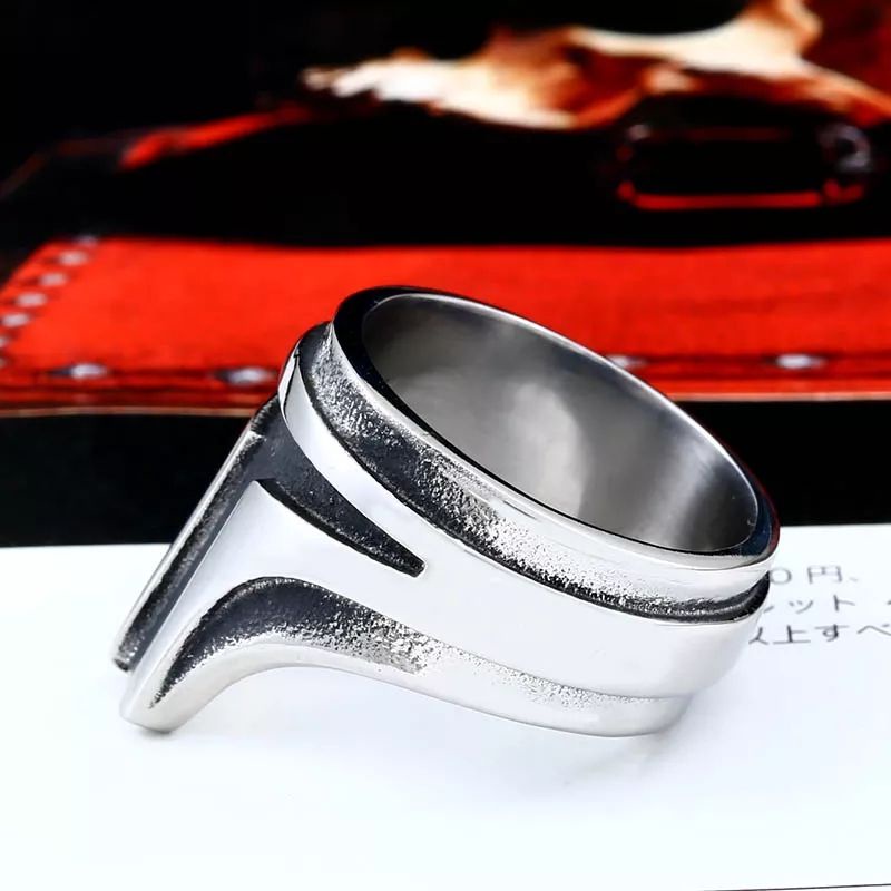 Cincin Ring Titanium Stainless Steel Keren Punk Rock Star Wars