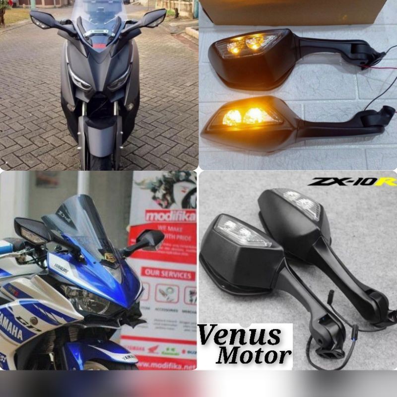 # spion ZX10R spion winglet spiong vering new model zx 25 zx10r spion variasi xmax nmax r15 cbr ninja spion model ZX10R spion ZX