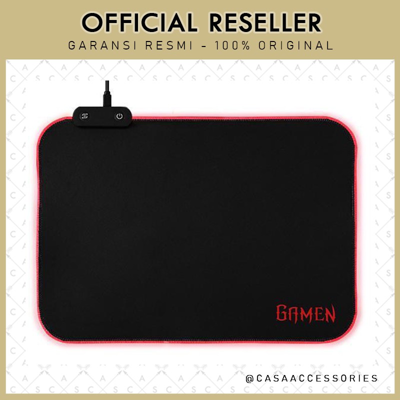 Gamen GP-Halo Gaming Mouse Pad RGB Lightning Anti Slip Rubber Black