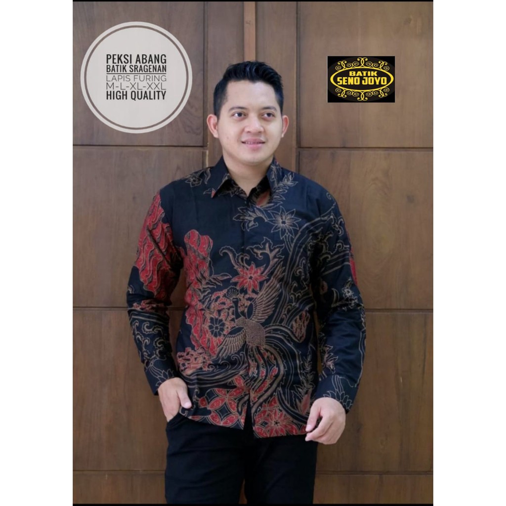 PEKSI ABANG BAJU kemeja batik pria lengan panjang terbaru ORIGINAL  PENDEK modern PREMIUM