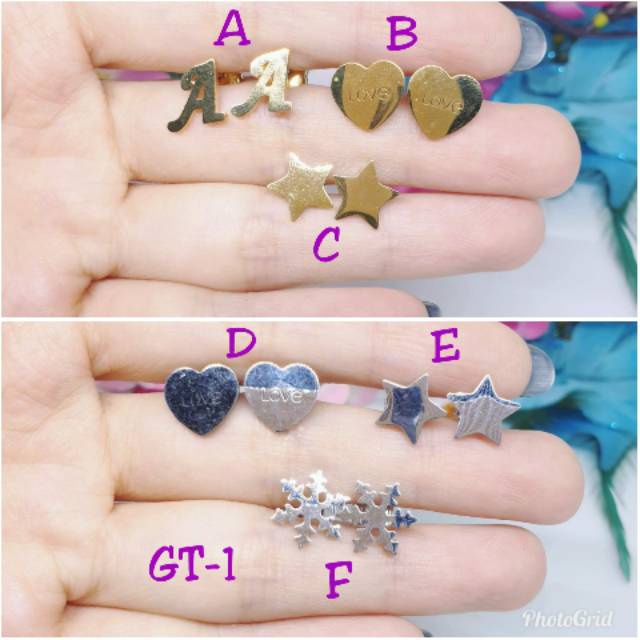 100%giwang Titanium asli anti karat selamanya