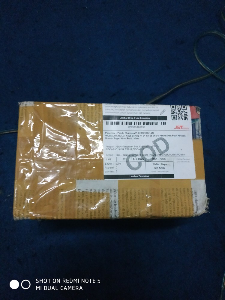 Grosir Ecer Tabung Besi Ese Punya Pompa Shimizu Model National Hijau Murah