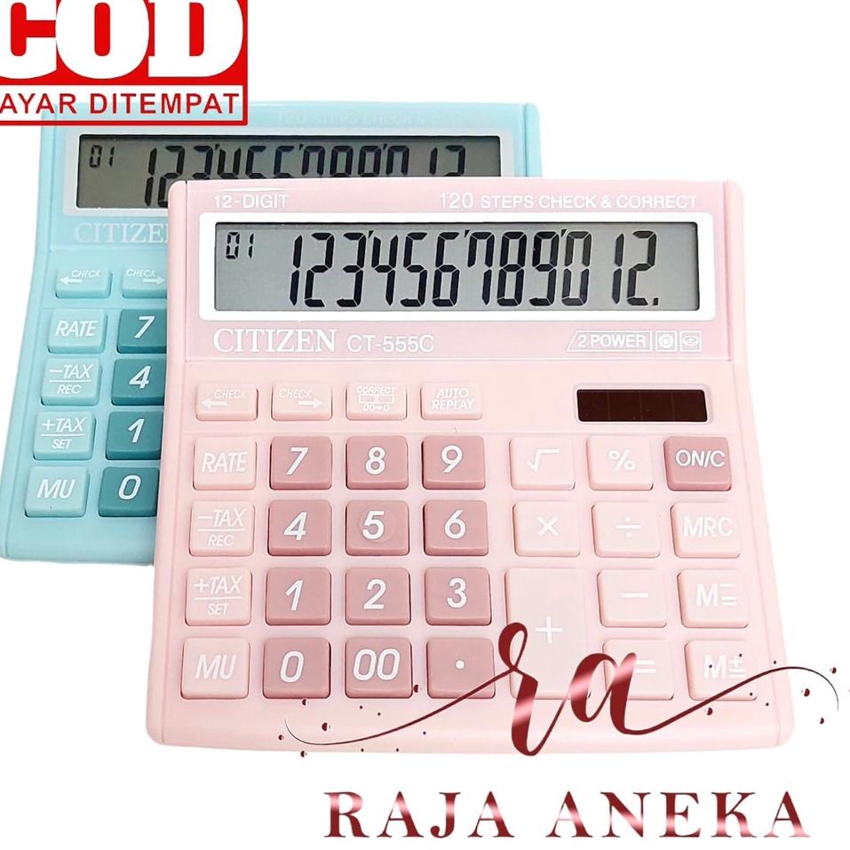 

ナ KALKULATOR FANCY WARNA WARNI CALCULATOR CITIZEN 555N 555 N 555 C 555 COLOUR SERIES 12 DIGIT CHECK ULANG CHECK CORRECT BISA HITUNG ULANG