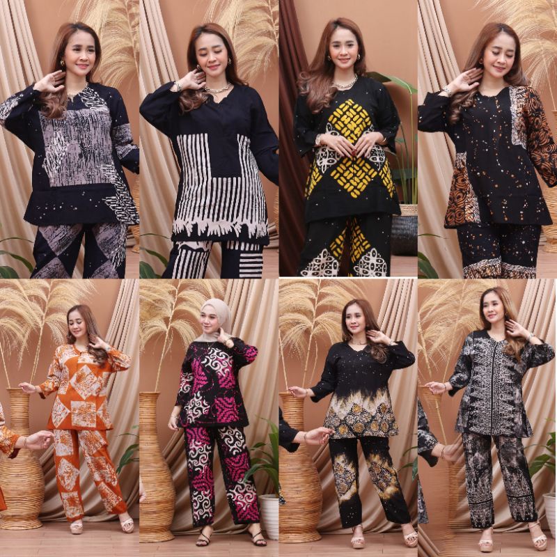 Setelan Batik Cap Busui // Setelan cap wanita Rayon Mosifa set // One Set Mozaik // set WanitaBELLE ONE SET / SETELAN RAYON DAILY ONE SET BAJU SETELAN WANITA KEKINIAN