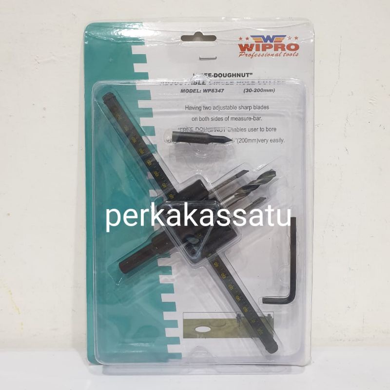 Mata Bor kayu hole saw jangka / Adjustable circle hole cutter 30-200mm WIPRO