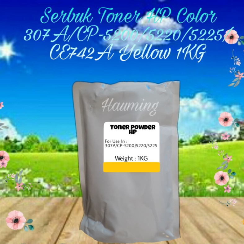 Serbuk Toner HP 307A CP5200 CP5220 CP5225 CP5225DN CP5225N CP-5200 5220 5225 CE742A Yellow 1kg