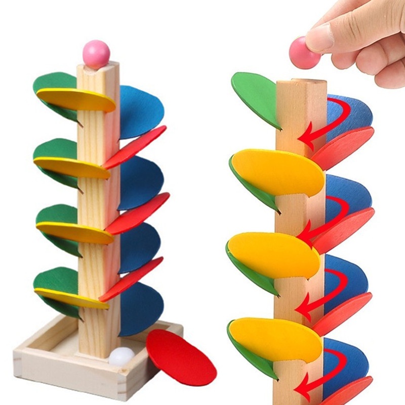 HZ Mainan Edukasi Perakitan Daun Menara Bola / Montessori Menara Tower / Puzzle Menara Bola