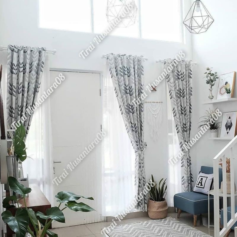 Gorden Blackout Motip 100 x 250 - 300 cm Panjang 3 meter Gorden Mewah Ruang Tamu