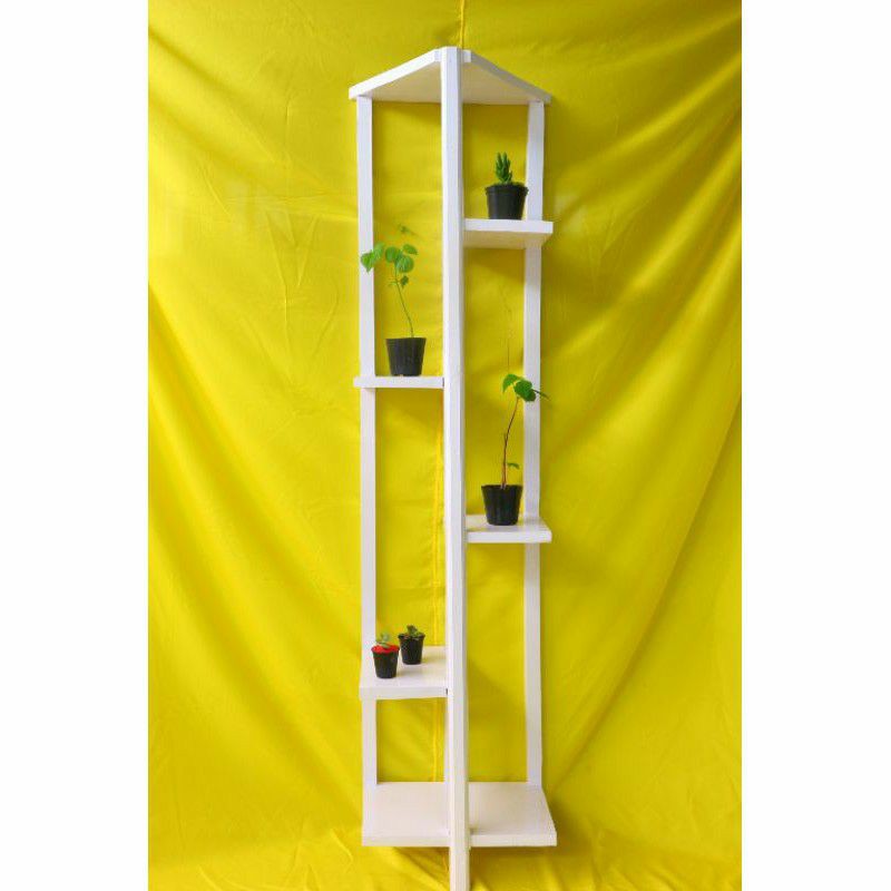 rak pot bunga kayu susun(tinggi)&(berat)