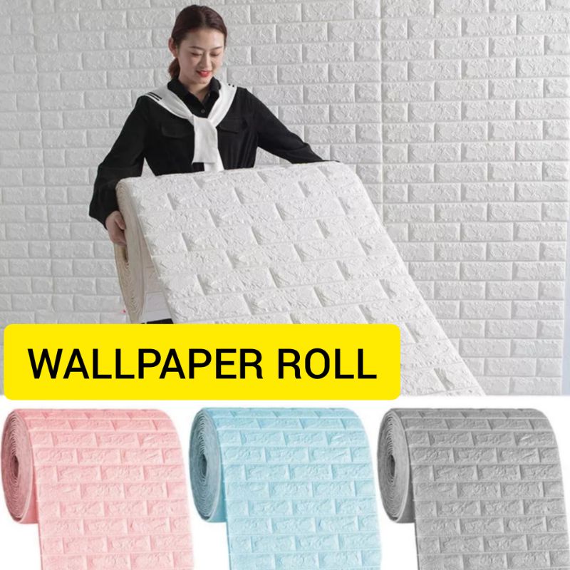 PROMO # ROLL WALLPAPER Dinding 3D Foam Bata