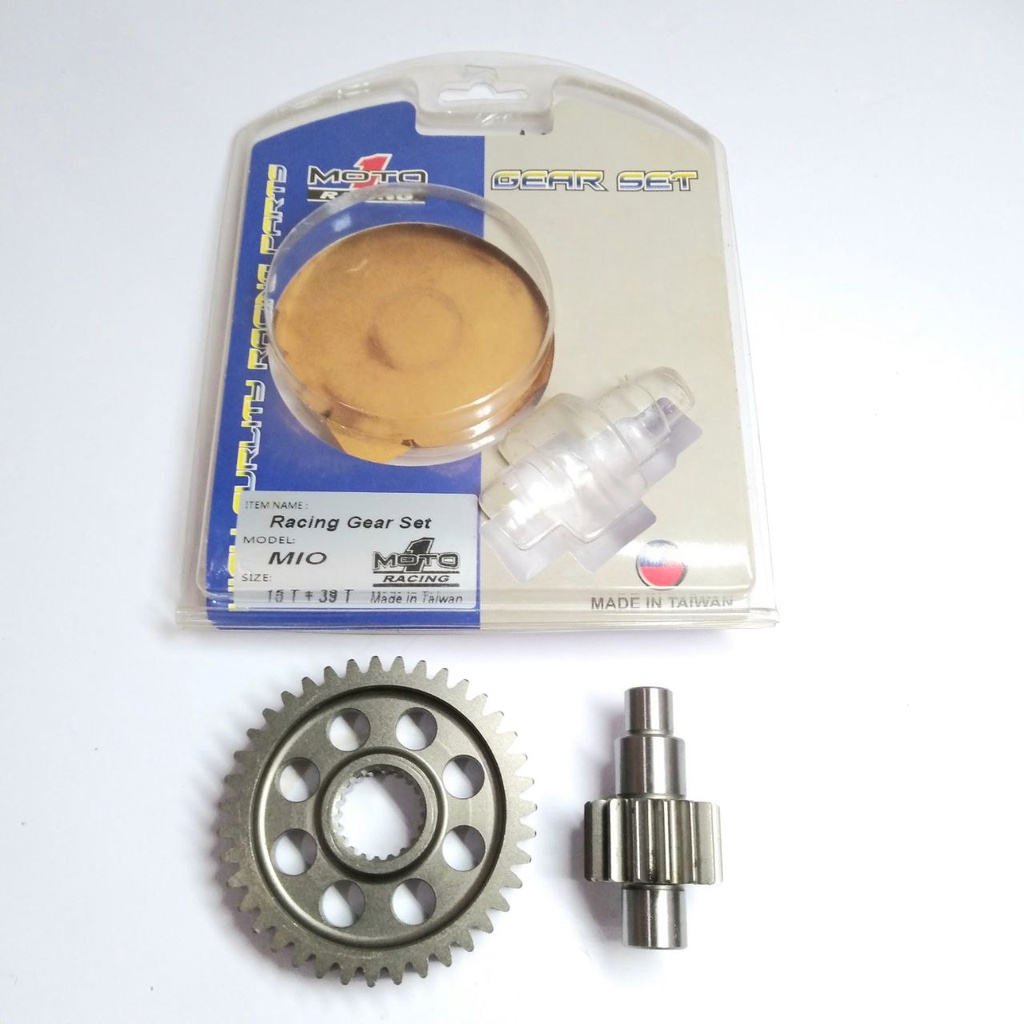 GIR GEAR RATIO RASIO MOTO1 MOTO 1 MIO SOUL NOUVO 15T 39T DRAG BIKE ROAD RACE HARIAN ORIGINAL