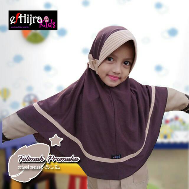 JILBAB/KERUDUNG ANAK SERAGAM SEKOLAH MADRASAH IBTIDAIYAH (MI)/ KERUDUNG SEKOLAH MI ELHIJRA 100% orig