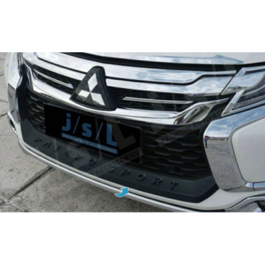 Bumper Depan All New Pajero 2016 2018 Emboss Hitam Chrome