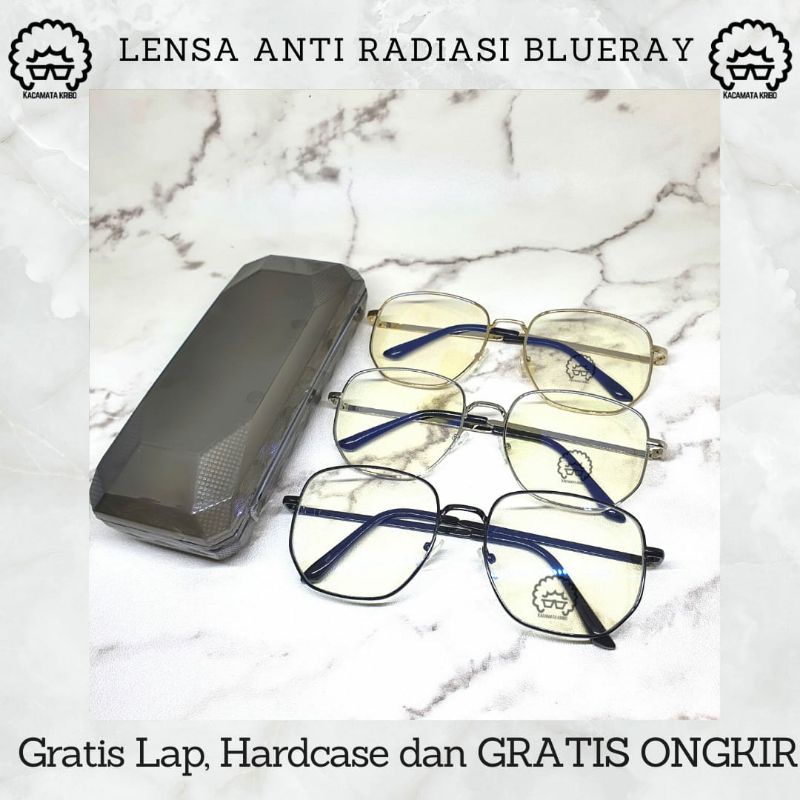Kacamata Anti Radiasi Blueray Photocromic Pria Wanita | Kacamata Model Korea Pria Wanita Minus Silin