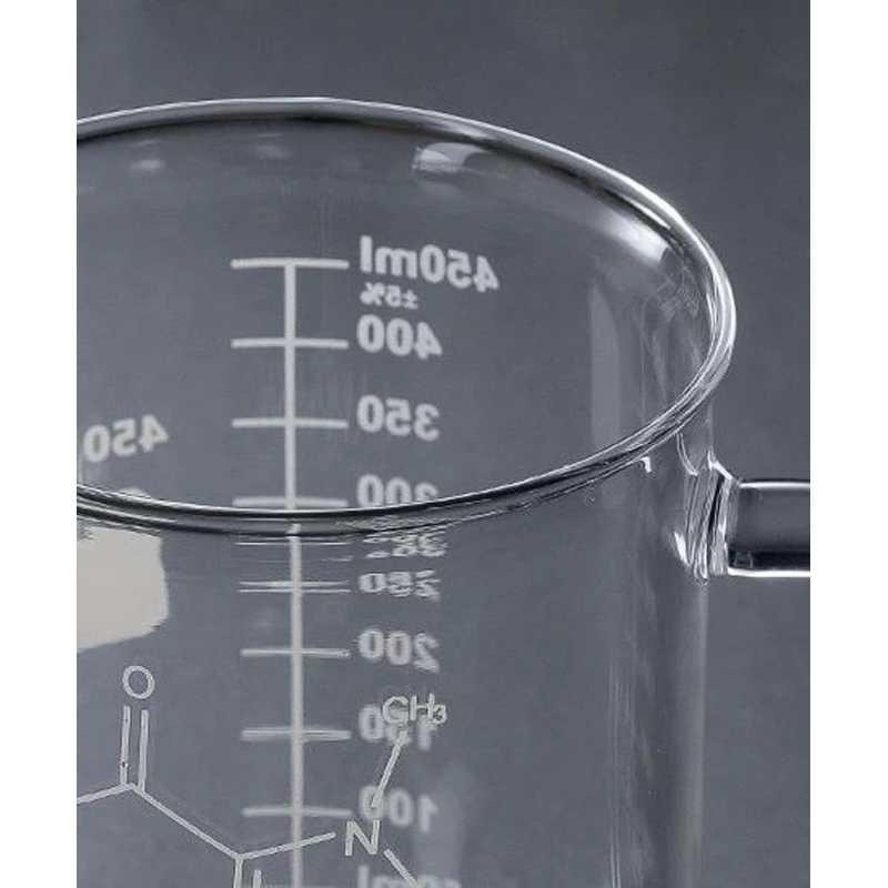 Gelas Cangkir Kopi Glass Coffee Mug Measuring Cup 450ml - K2V - Transparent