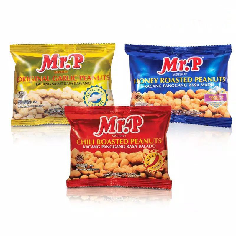 

Mr. P kacang panggang 40 gram all varian