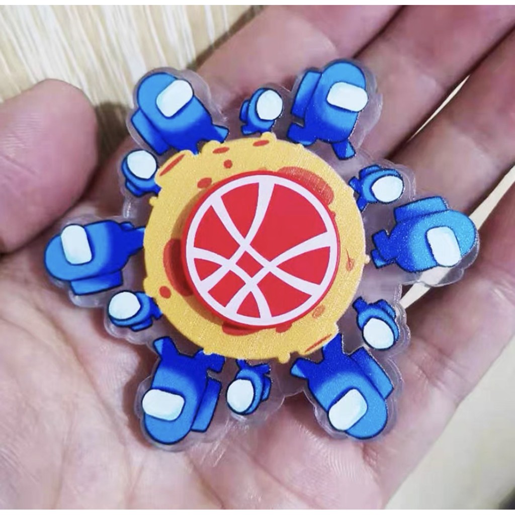 Fidget Spinner Gyro 3D Model Kartun karakter Penghilang Stress