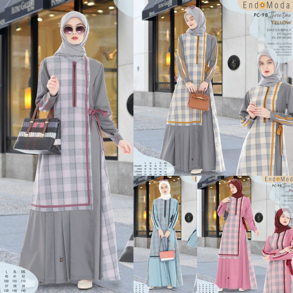 Gamis Endomoda Pc 98 Dress Muslimah Shopee Indonesia