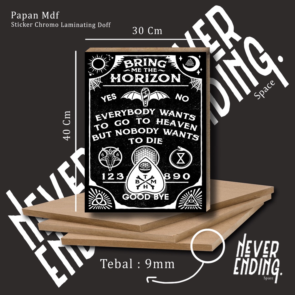 Poster Band Kayu Hiasan Dinding Band Walldecor Band Poster Kayu Pajangan Dinding Bmth K05| Mdf40x30