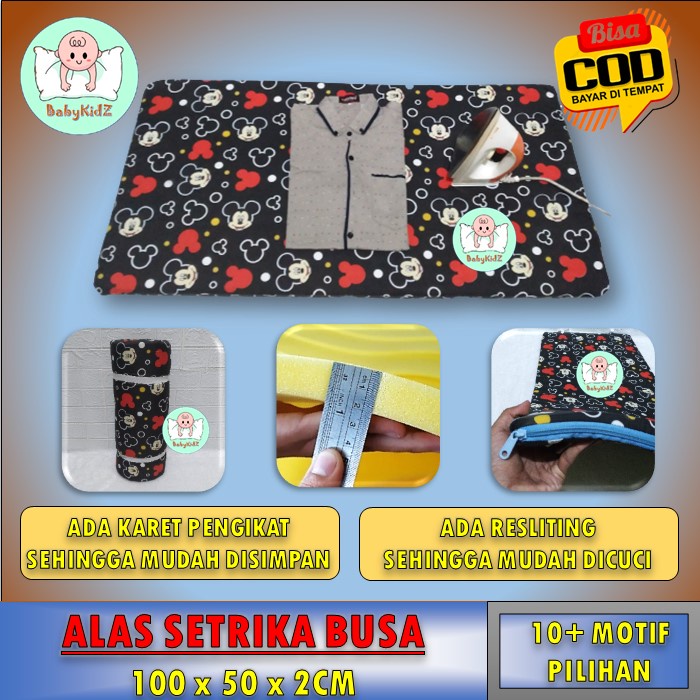 Alas Setrika Busa 100x50x2 cm Alas Gosok Modern Busa Setrika Tahan Panas