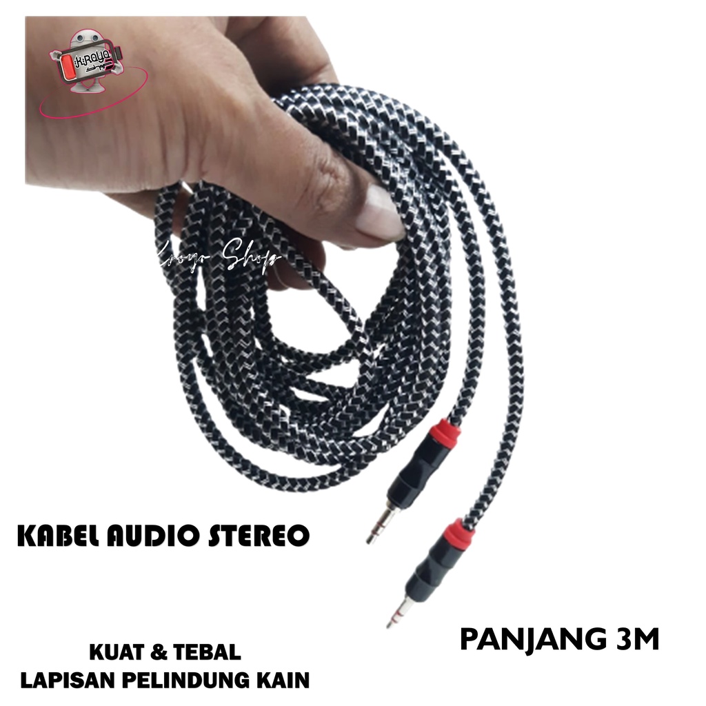 Kabel Audio 1.1 Kabel Tembaga Tebal Material Bahan Port STEEL Panjang 2 Meter Warna Random