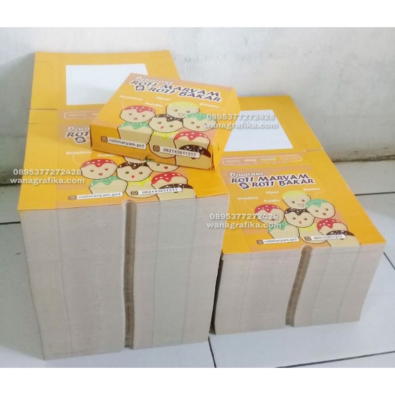 

percetakan dus roti maryam dus srabi dan martabak mini