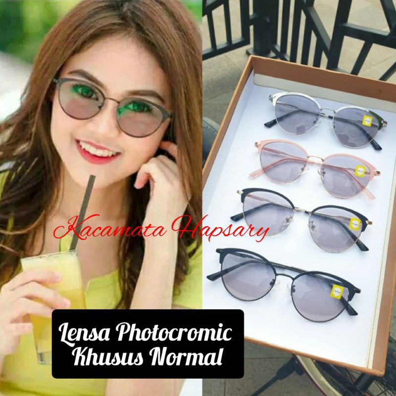 FRAME KACAMATA PHOTOCROMIC NORMAL | KACAMATA FASHION WANITA 1307 | KACAMATA ANTI UV | NO RADIASI