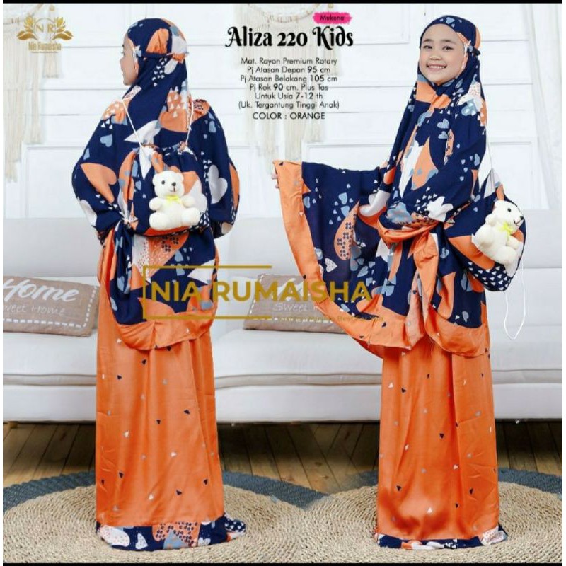 mukena anak aliza kids - mukena anak 7-12th - mukena kids motif lucu