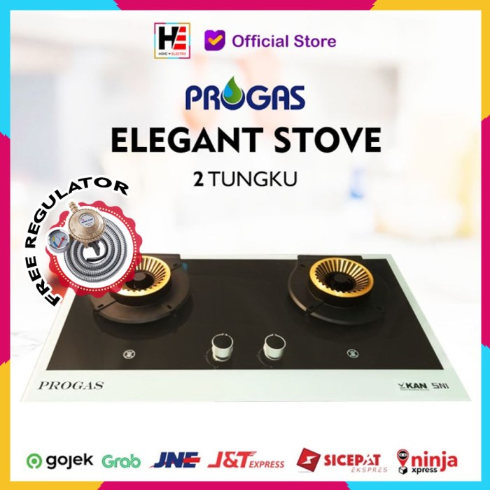 PROGAS Kompor Gas Tanam 2 Tungku Elegant - ORIGINAL