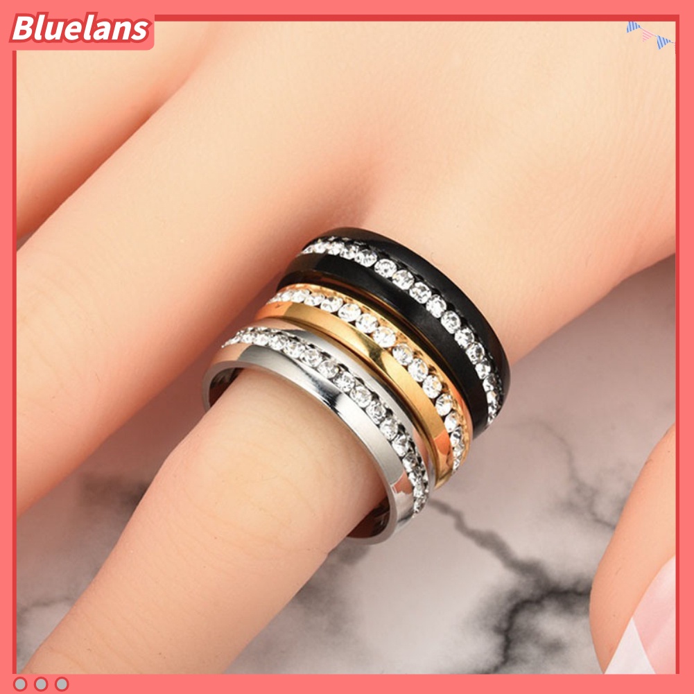 Bluelans Health Care Weight Loss Fat Burning Slimming Magnetic Ring Rhinestone Jewelry