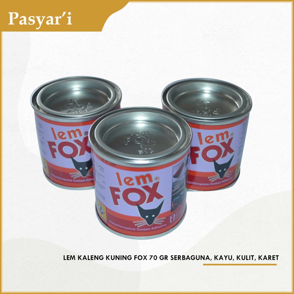 

Lem Kaleng Kuning Fox 70 gr Serbaguna Kayu Kulit Karet