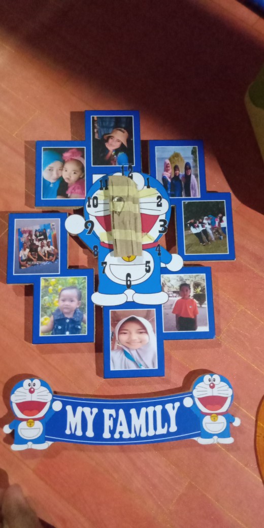 Jam Dinding Karakter Doraemon Free Request Foto Dan Tulisan Kado Unik Pajangan Menarik