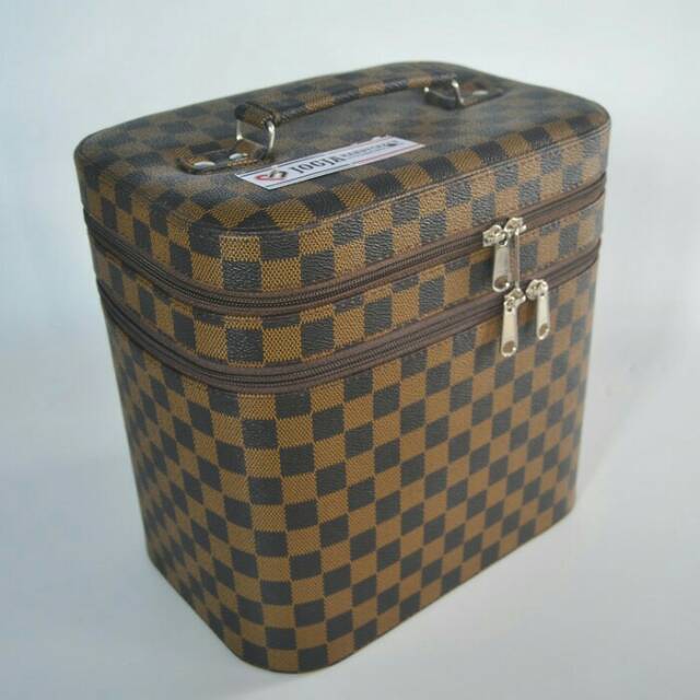 TAS MAKE UP JUMBO MURAH BERKUALITAS / TEMPAT KOSMETIK BESAR DAMIER