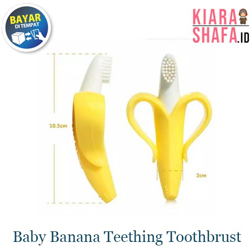 Kiarashafa - Baby Banana Teething Toothbrush / Sikat Gigi Bayi / Sikat Gigi Anak Unik Bentuk Pisang