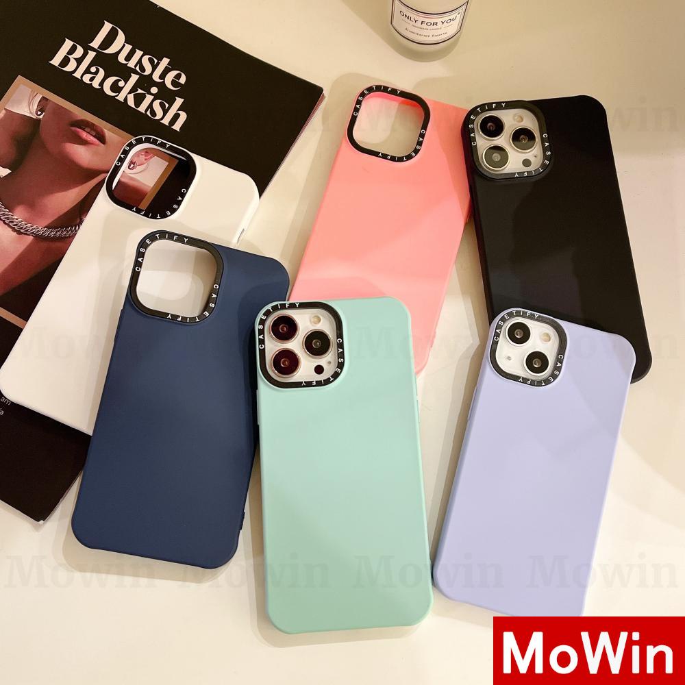 Soft Case Silikon Warna Permen / Hitam / Putih / Biru / Hijau / Mint / Pink / Polos Untuk Iphone 11 Pro Max / 13pro / 7 +