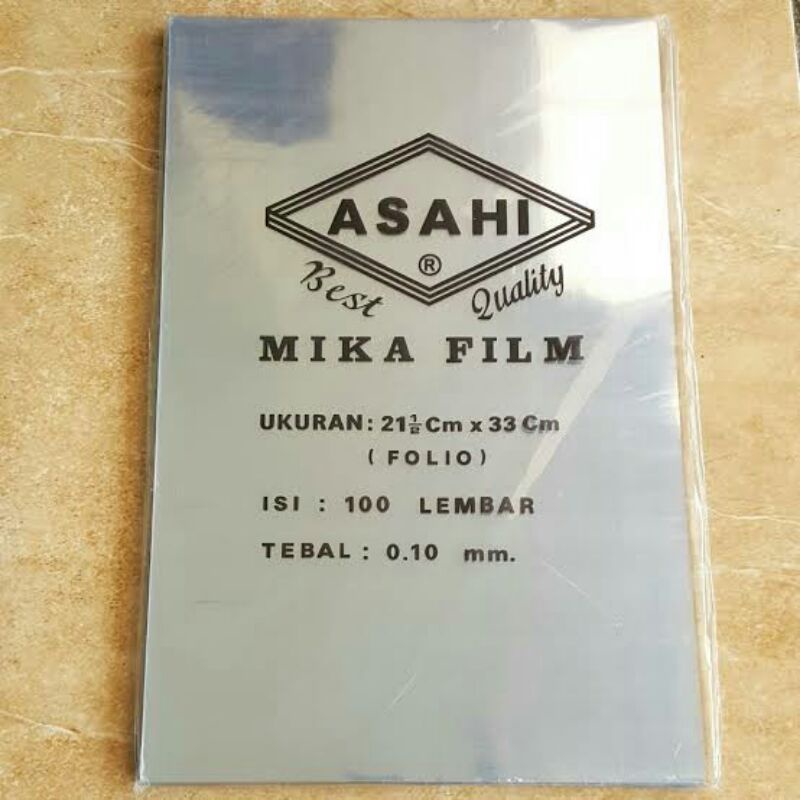 

Mika Jilid Film Asahi Folio/A4 Bening 0.10 mm 1 Lembar