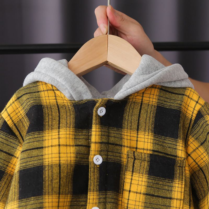 Kemeja  Flanel OSzh kosh 313 katun flanel kotak 1-14 years
