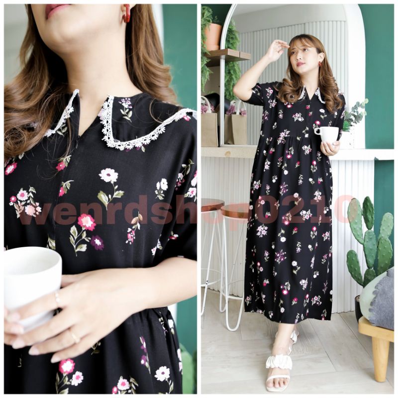 Daster ANDIN/Daster KOREA/Daster kerah renda/Dress korea/homedress korea/daster busui/daster rayon