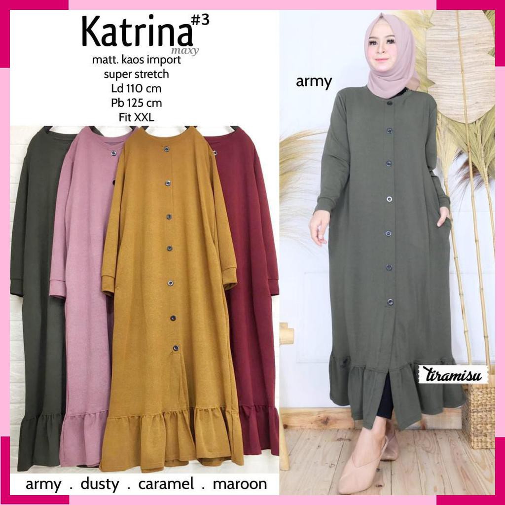 KATRINA LONG TUNIC. ATASAN FASHION MUSLIM WANITA. BY TIRAMISU