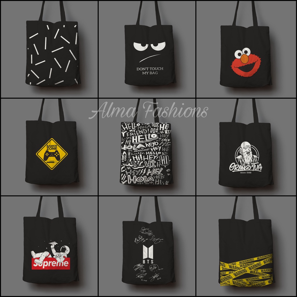 TOTEBAG Pria Dan Wanita TERLENGKAP TERBARU - Tas Totebag Murah Bisa Untuk Sekolah