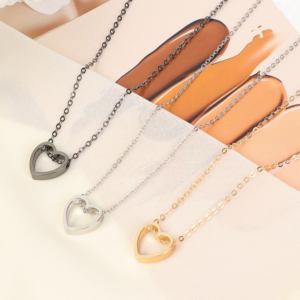 Preva Liontin Hati Liontin Aksesoris Fashion Choker Rantai Stainless Steel