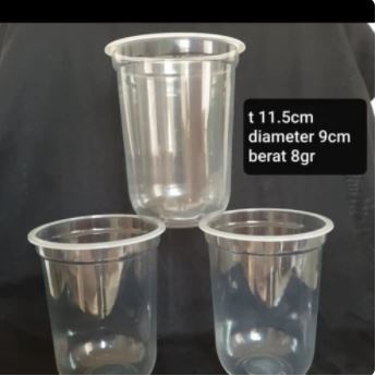 CUP GELAS PLASTIK STARINDO 12/14/16/18 OZ OVAL