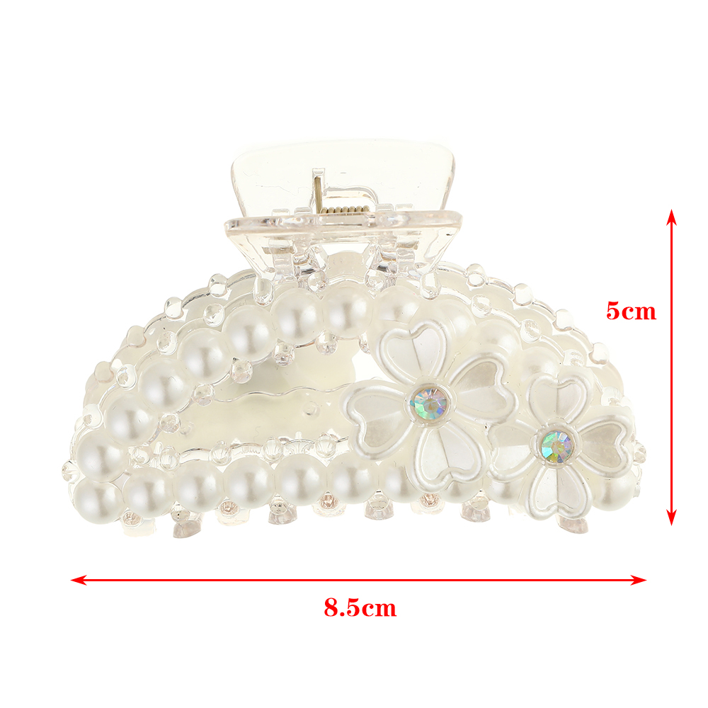 Korean Diamond Hair Clip Pearl Hair Claw Clips Fashion Bow Flower Hair Clamps Women Hair Accessories