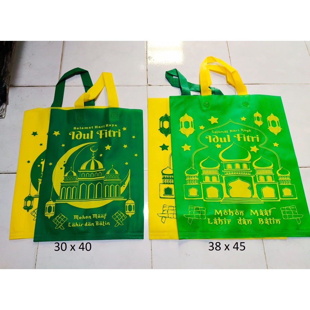 Tas Kain / Tas Tenteng Goodie Bag Kantongan idul fitri lebaran 38x45