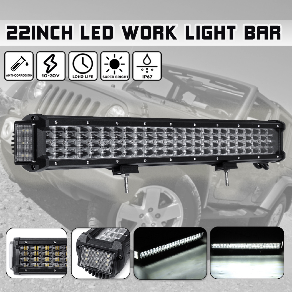 22inch 120W LED Light Bar+3/" Pods Combo For Off road SUV 4WD UTV Fog Lamps