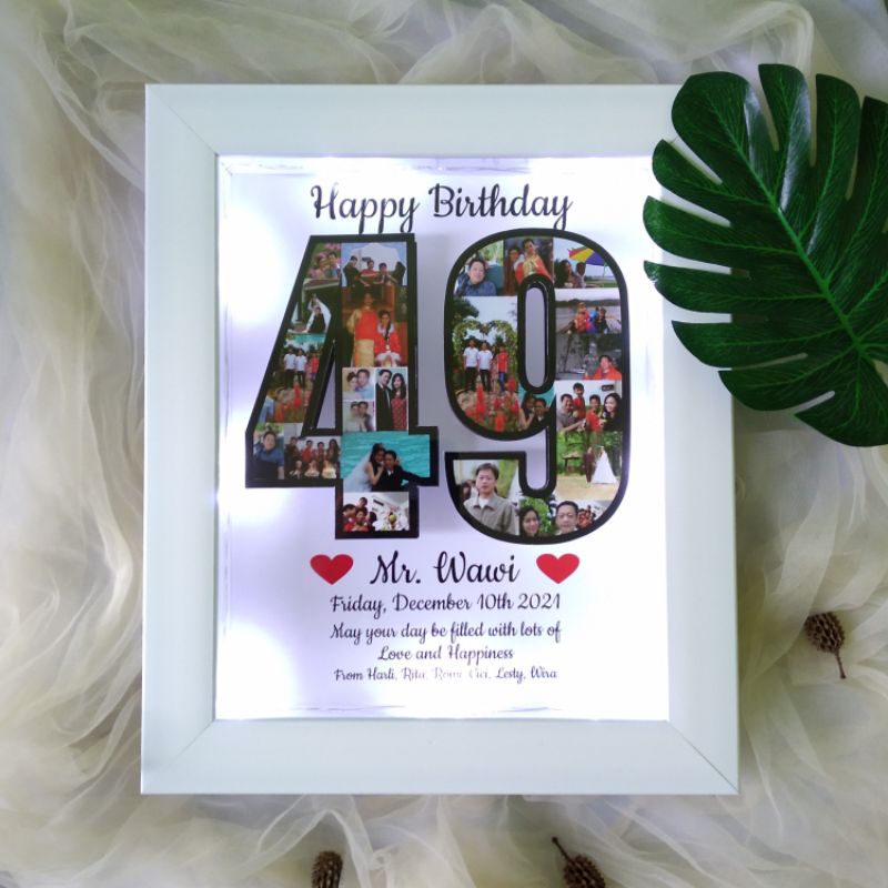 foto mozaik angka huruf 3 dimensi | pop up foto | kado ultah birthday pernikahan wedding wisuda nata