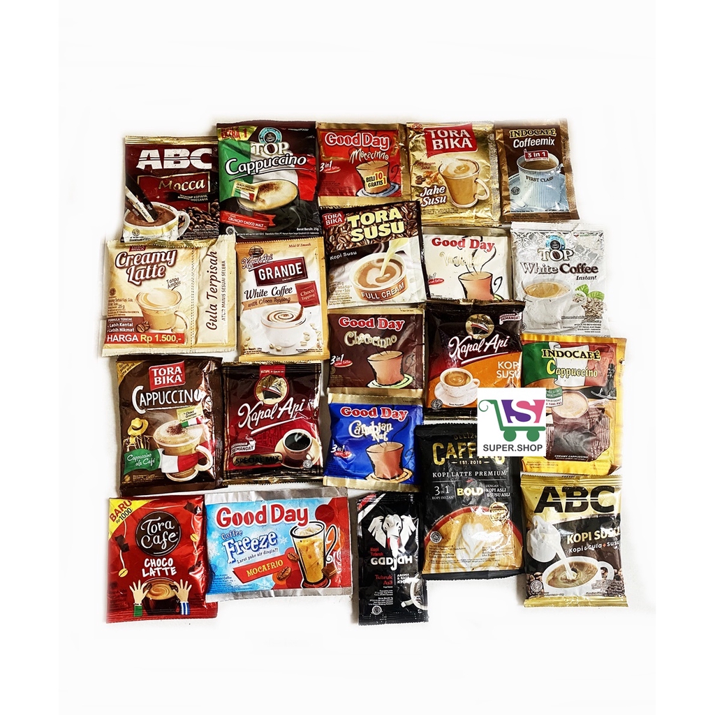 KOPI RANDOM Sachet Kapal Api / Good Day / TOP / Torabika/ dll