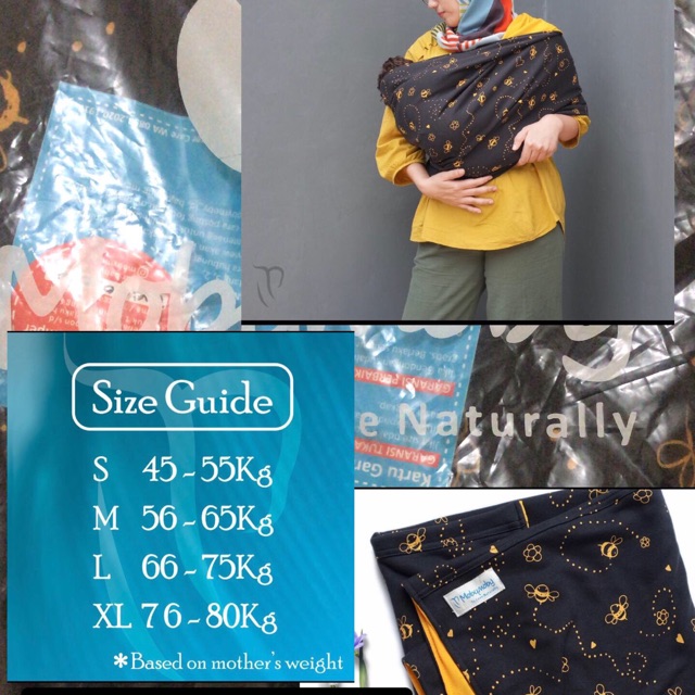 Gendongan bayi instan mobymoby_id size M