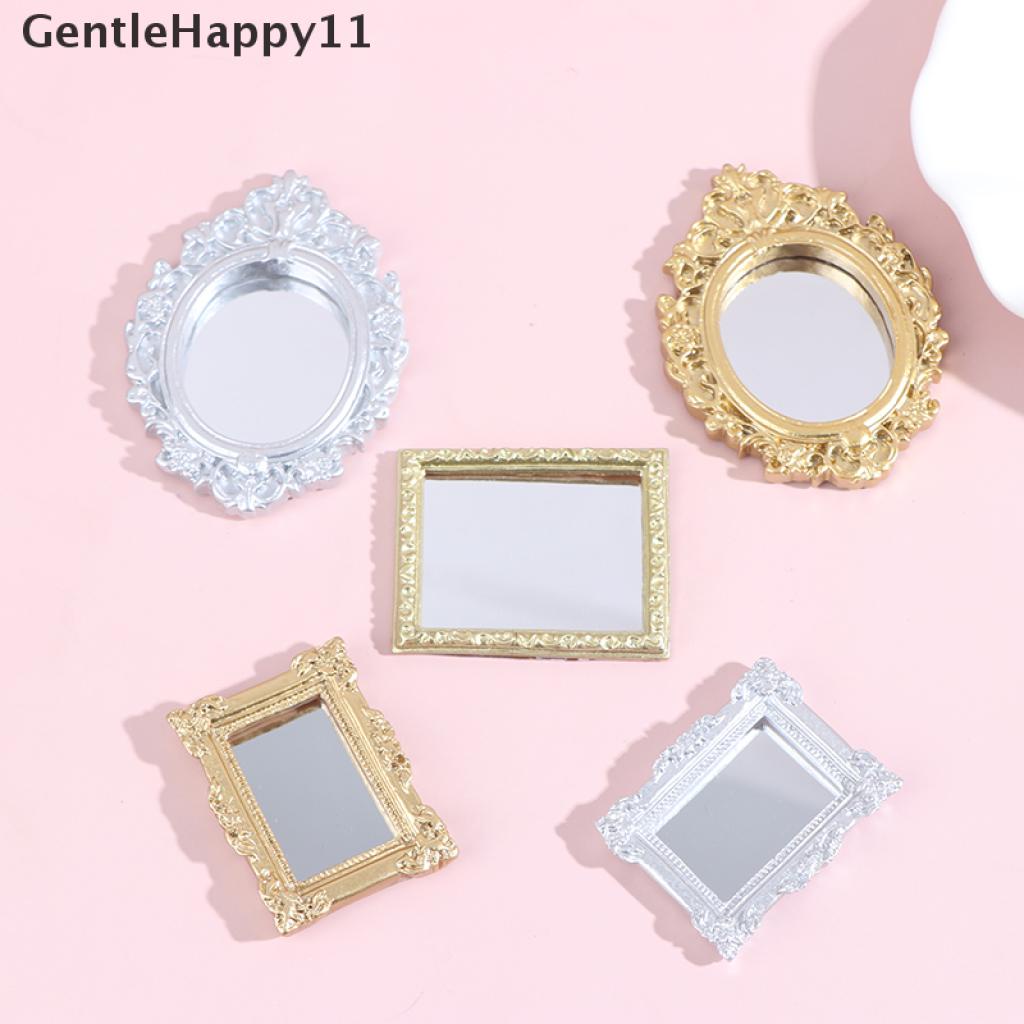 Gentlehappy Mainan Miniatur Cermin Dinding Skala 1: 12 Untuk Aksesoris Rumah Boneka