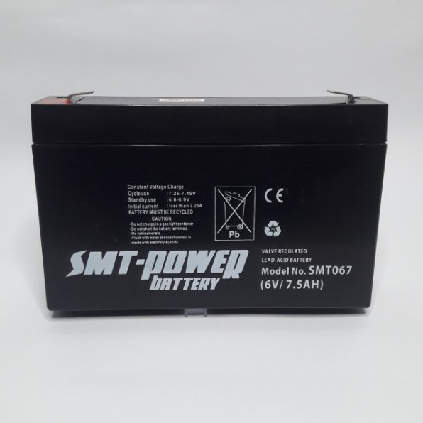 PUSAT SMT 6V 7AH BATERAI MOBIL MAINAN AKI ANAK ACCU 6 VOLT 7.5 AMPER BATTERY MODUL RC PLIKO JEEP RECEIVER